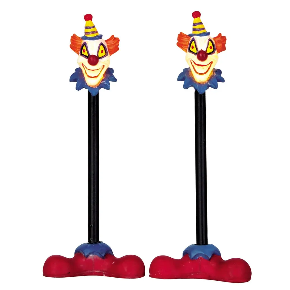 lemax-killer-clown-lamp-post-set-of-2-spooky-town image 1