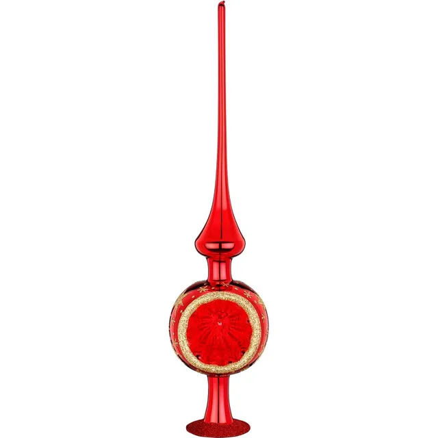 inge-glas-sternenhimmel-baumspitze-rot-glanz-8x33-cm image 1