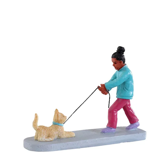 lemax-it-s-time-for-a-walk-m-dchen-mit-katze-figur image 1