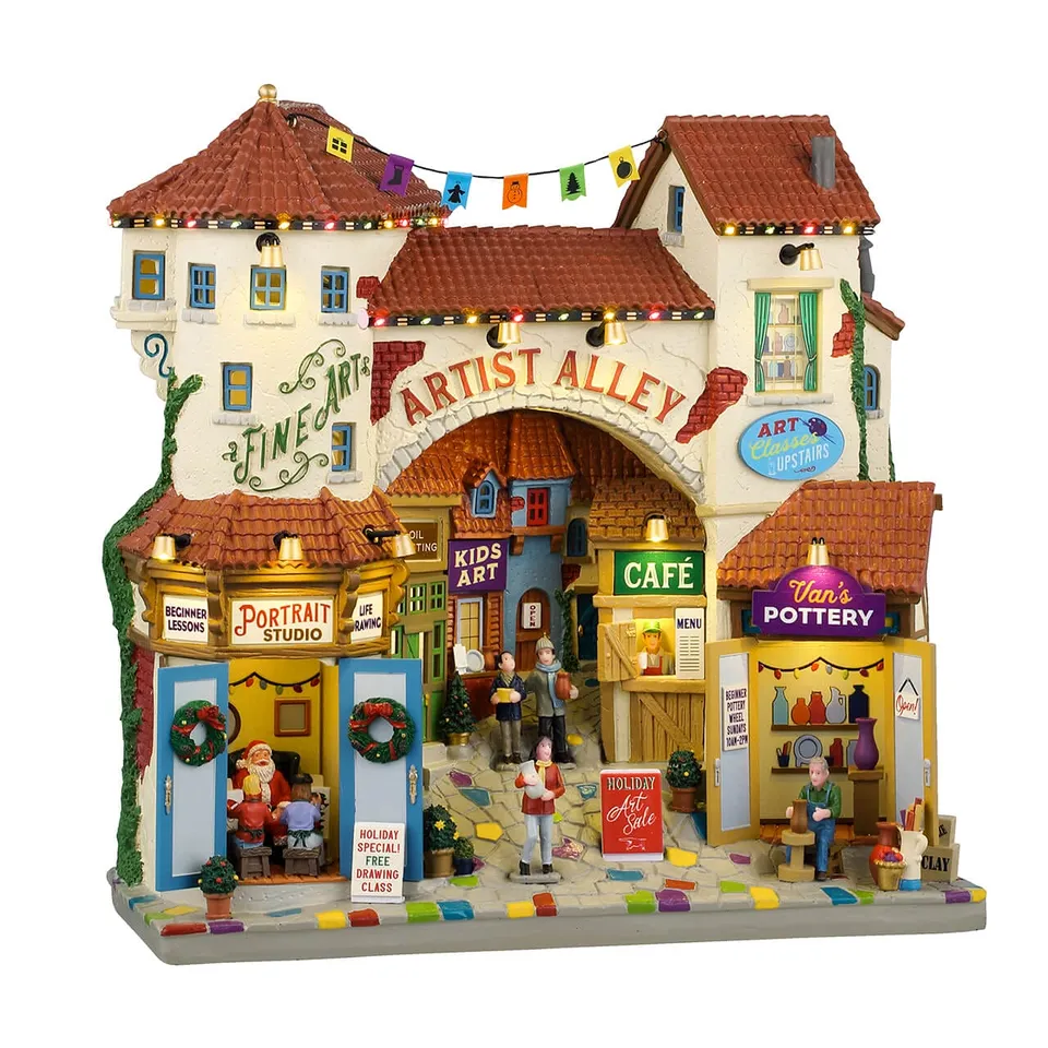 lemax-artist-alley-miniaturhaus-kreativviertel-caddington image 1