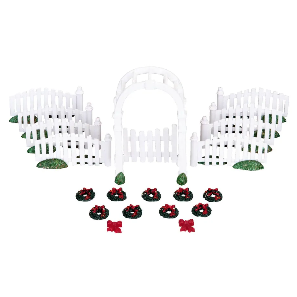 lemax-plastic-arbor-picket-fences-mit-deko-20-teiliges-set image 1
