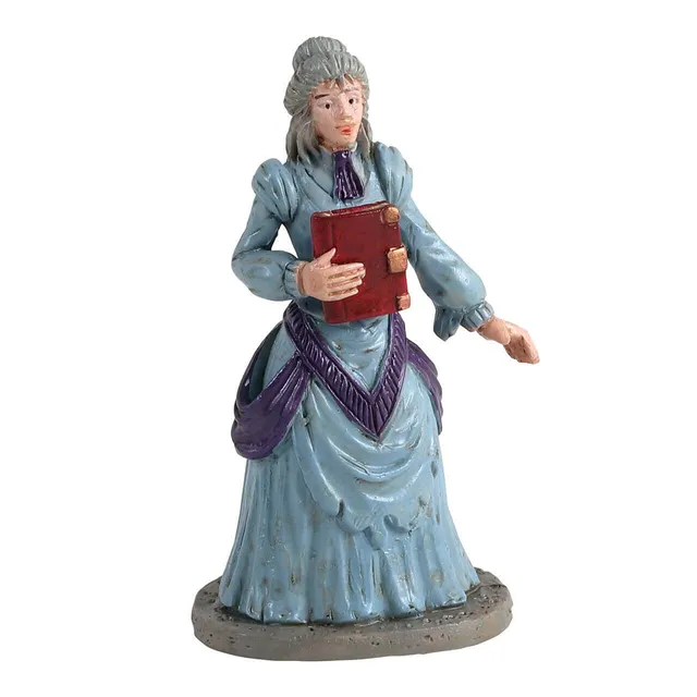 lemax-miss-terry-the-bookstore-owner-spooky-town-figur image 1
