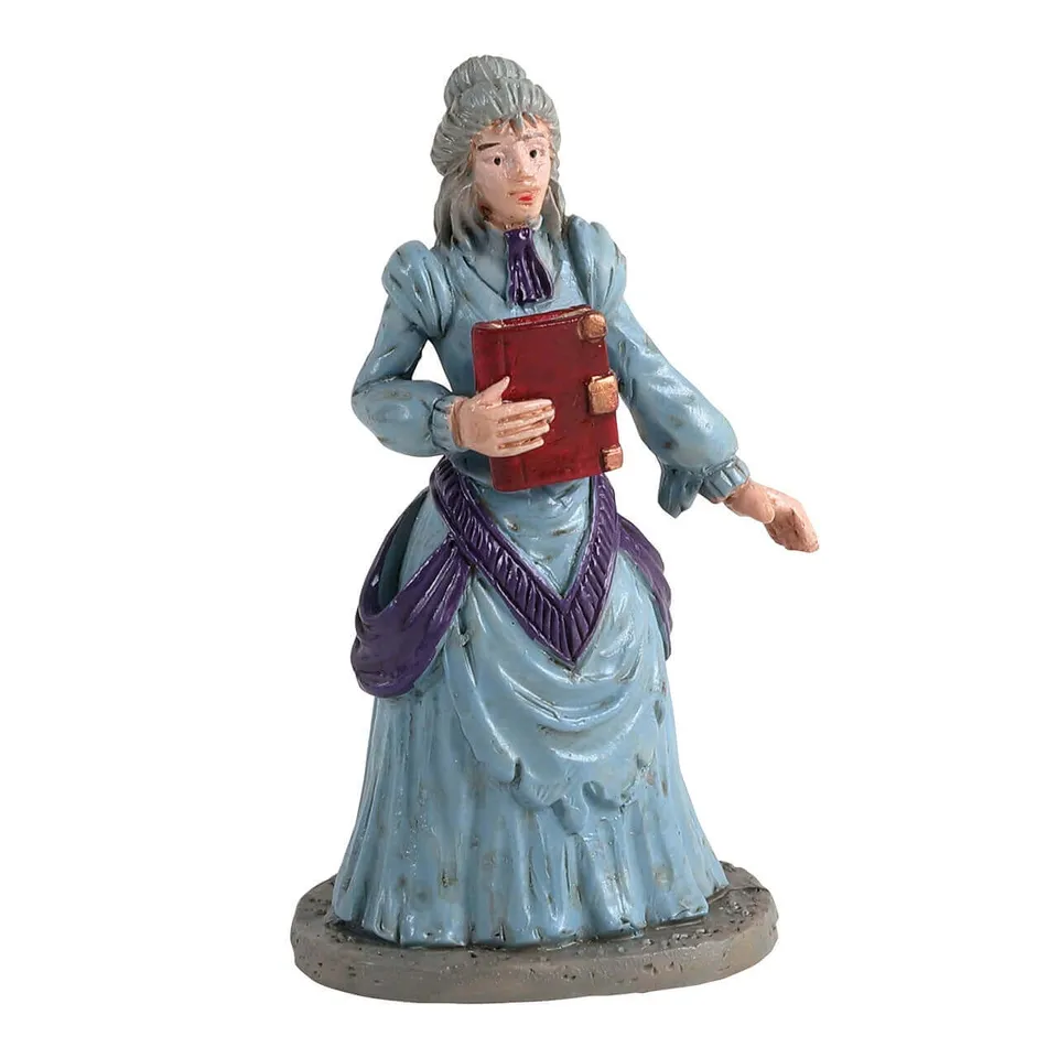 lemax-miss-terry-the-bookstore-owner-spooky-town-figur image 1