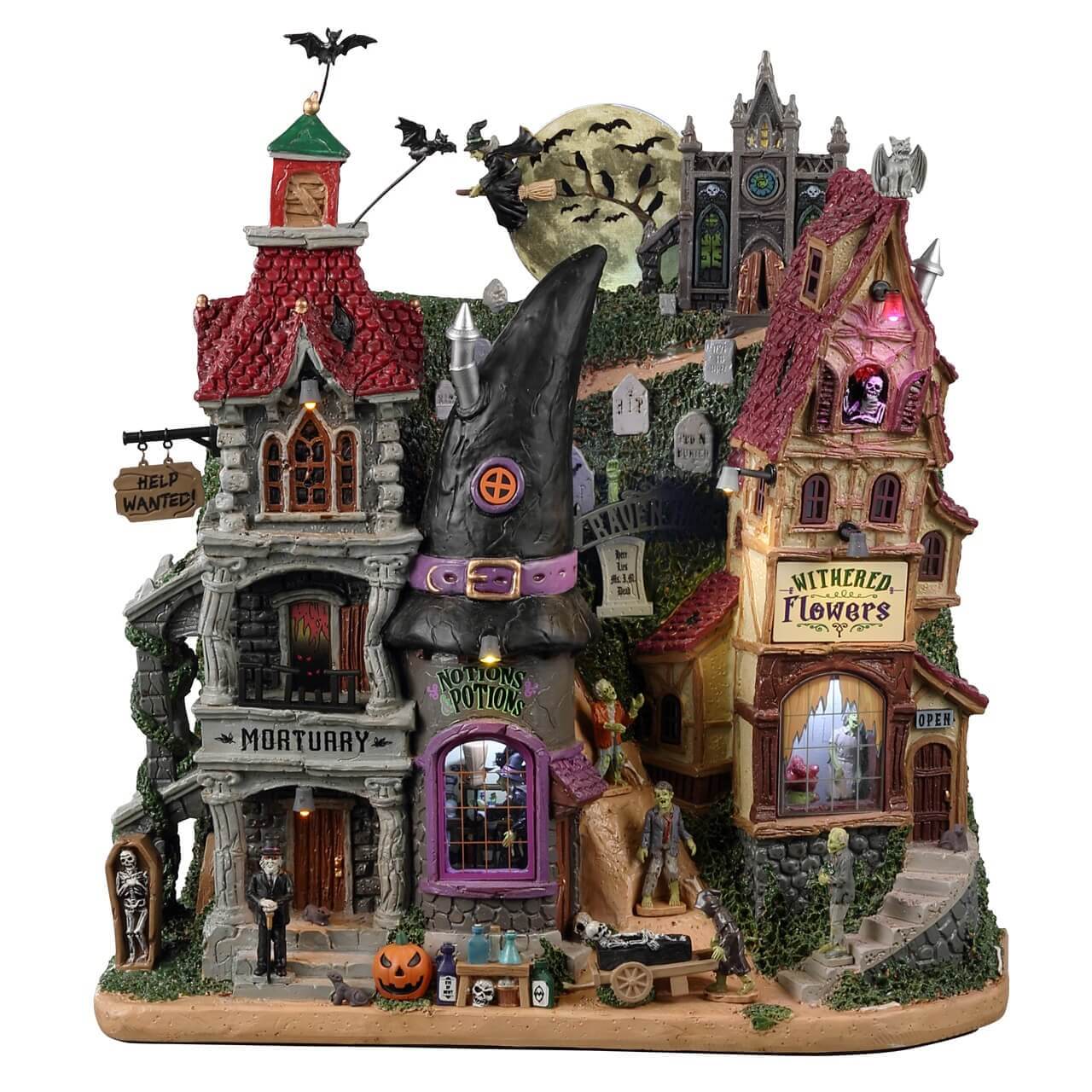 lemax-raven-hill-spooky-town-beleuchtetes-gruselhaus image 2