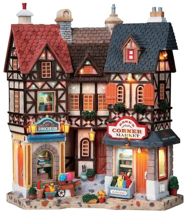 lemax-essex-corner-market-beleuchtete-geb-udefassade image 1