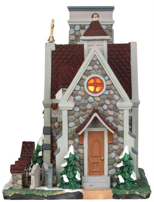 lemax-pine-grove-chapel-beleuchtetes-weihnachtshaus image 2