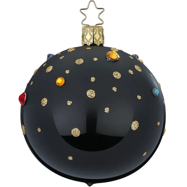 inge-glas-funkelndes-fest-christbaumkugel-8-cm-schwarz image 1
