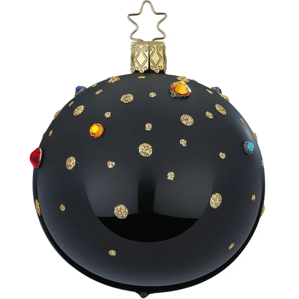 inge-glas-funkelndes-fest-christbaumkugel-8-cm-schwarz image 1