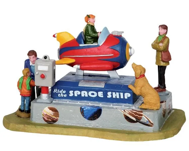 lemax-rocket-ride-miniatur-fahrgesch-ft-weihnachtsdorf-attraktion image 1
