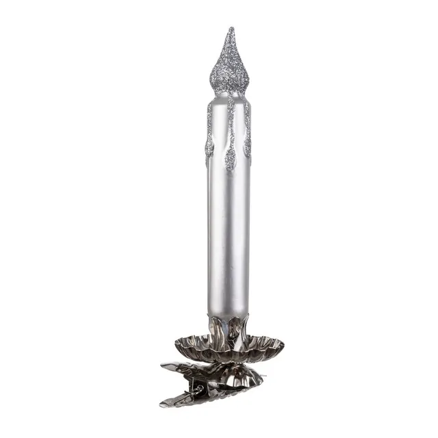 inge-glas-kerzenschein-13-5-cm-silber-classic-anh-nger image 1