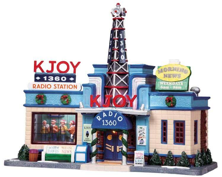 lemax-kjoy-radio-station-beleuchtetes-miniatur-dorfgeb-ude image 1