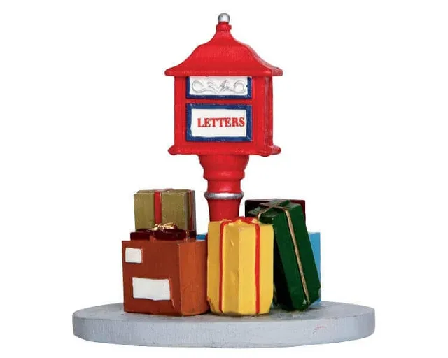 lemax-overloaded-mailbox-weihnachtsdorf-briefkasten-figur image 1