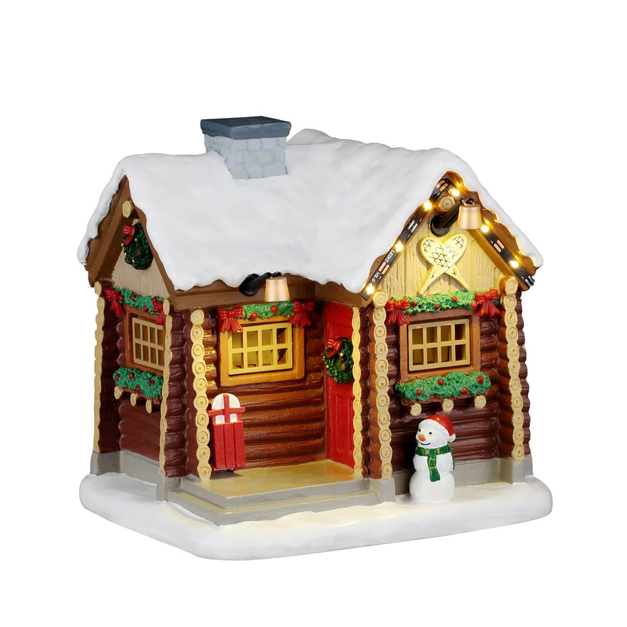 lemax-snowshoe-cabin-beleuchtete-blockh-tte-vail-village image 1