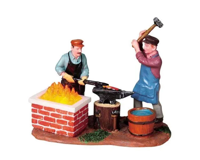 lemax-blacksmiths-miniatur-figuren-set-schmiede image 1