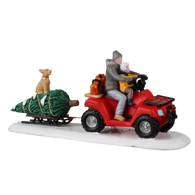 lemax-holiday-haul-vail-village-figur-mit-quad-und-schlitten image 1
