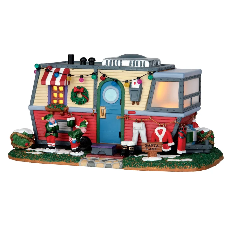 lemax-santa-lane-trailer-miniatur-wohnwagen image 1