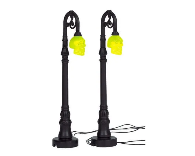 lemax-skull-street-lamp-miniatur-laterne-spooky-town image 1