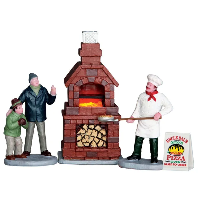 lemax-outdoor-pizza-oven-miniatur-set-4-teilig image 1