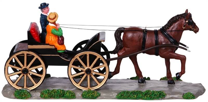 lemax-carriage-for-two-miniatur-kutsche-weihnachtsdorf-figur image 3