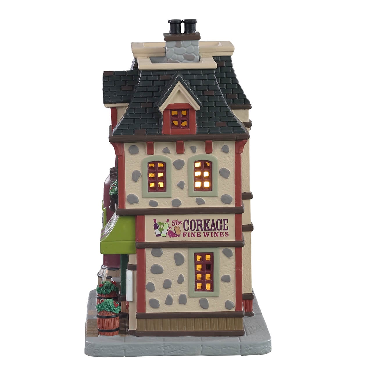 lemax-the-corkage-weinhandlung-miniaturhaus-beleuchtet image 3