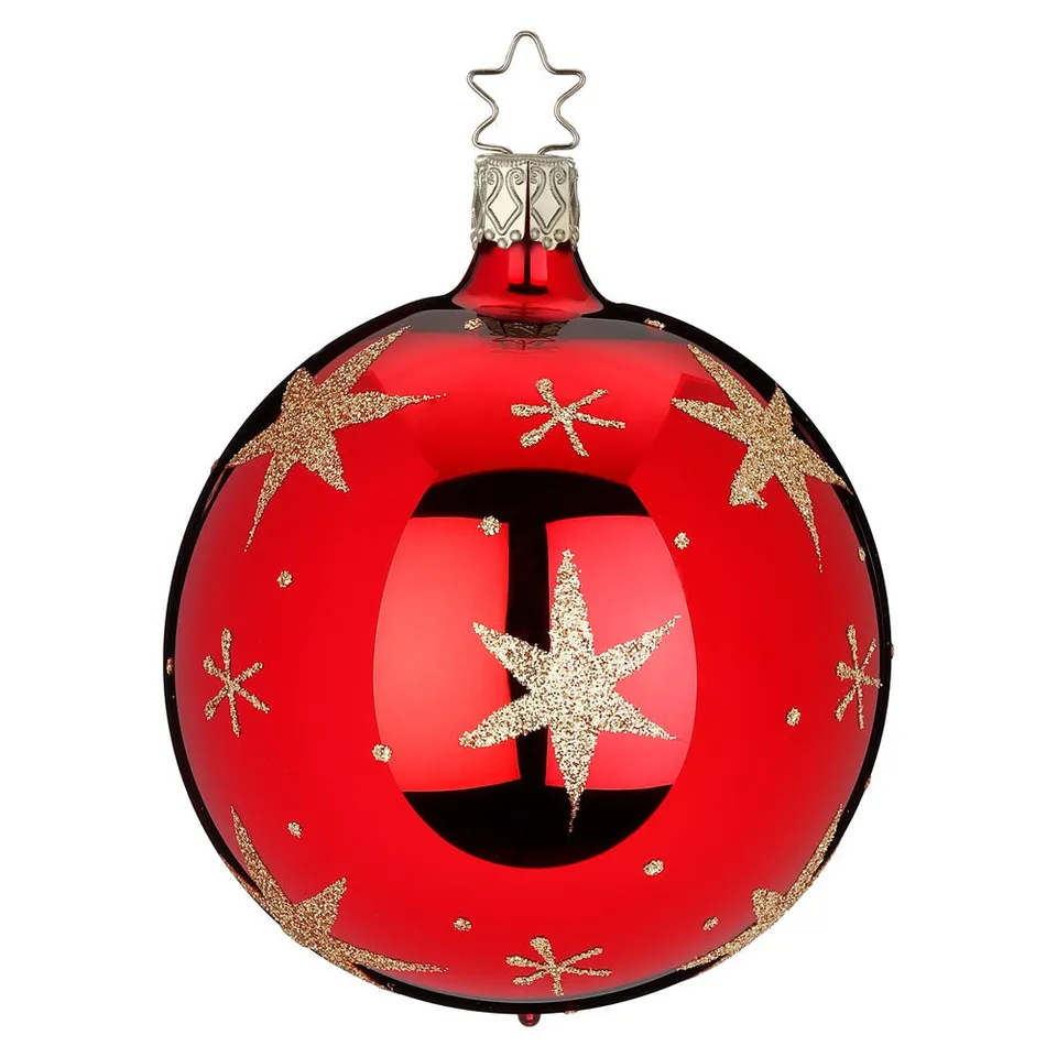 inge-glas-sternenlicht-christbaumkugel-10-cm-rot-classic image 1
