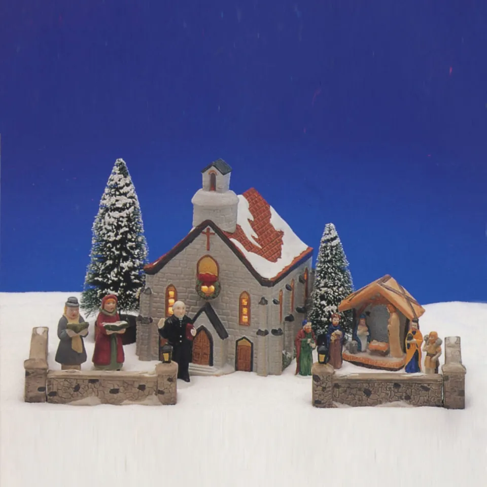 lemax-16pc-lighted-village-set-beleuchtetes-mini-dorf-16-teilig image 1