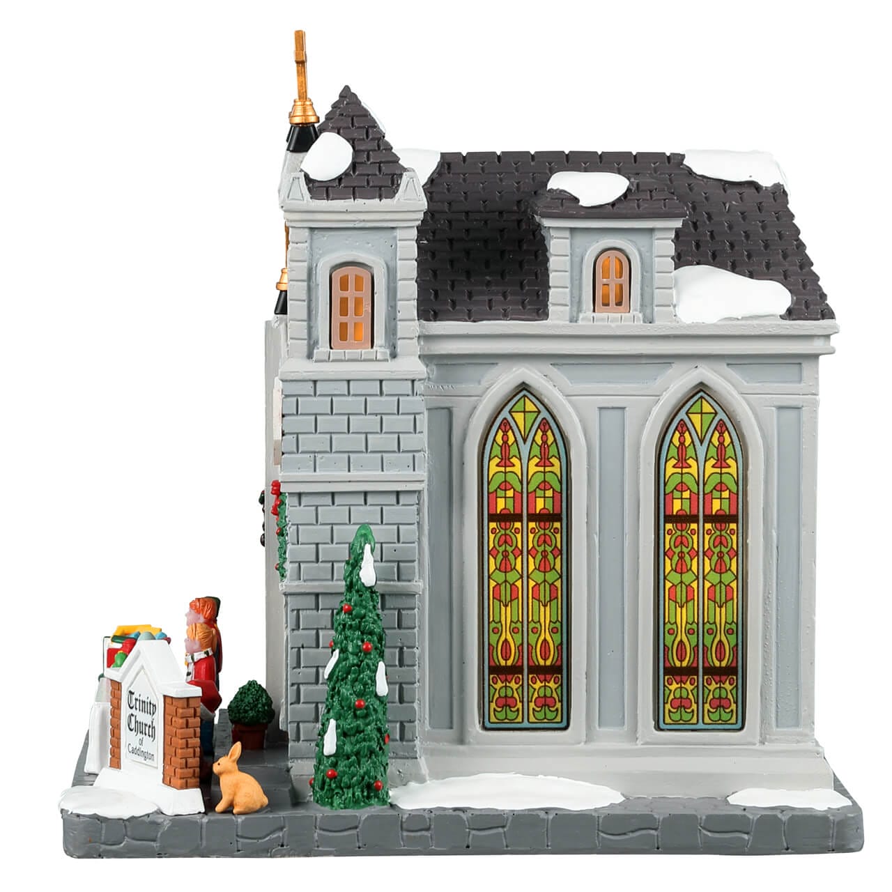 lemax-trinity-church-of-caddington-beleuchtete-kirche-der-caddington-village-ser image 3