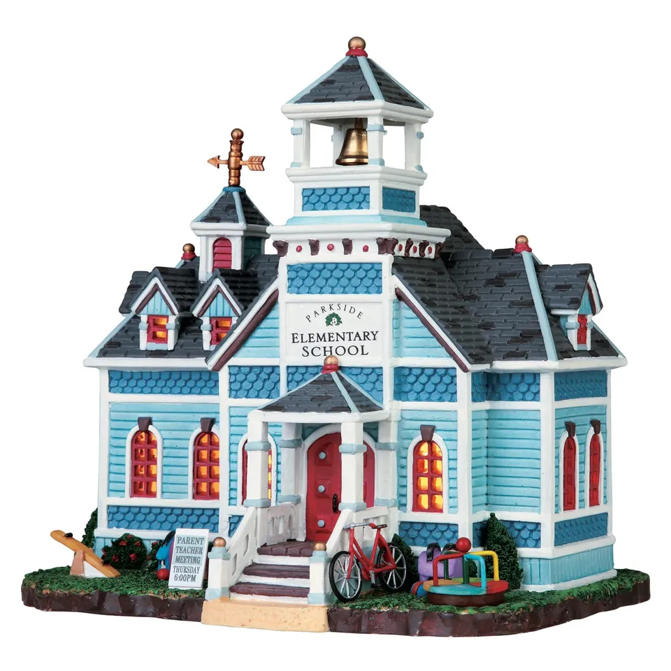 lemax-parkside-elementary-school-beleuchtetes-miniatur-schulhaus image 1