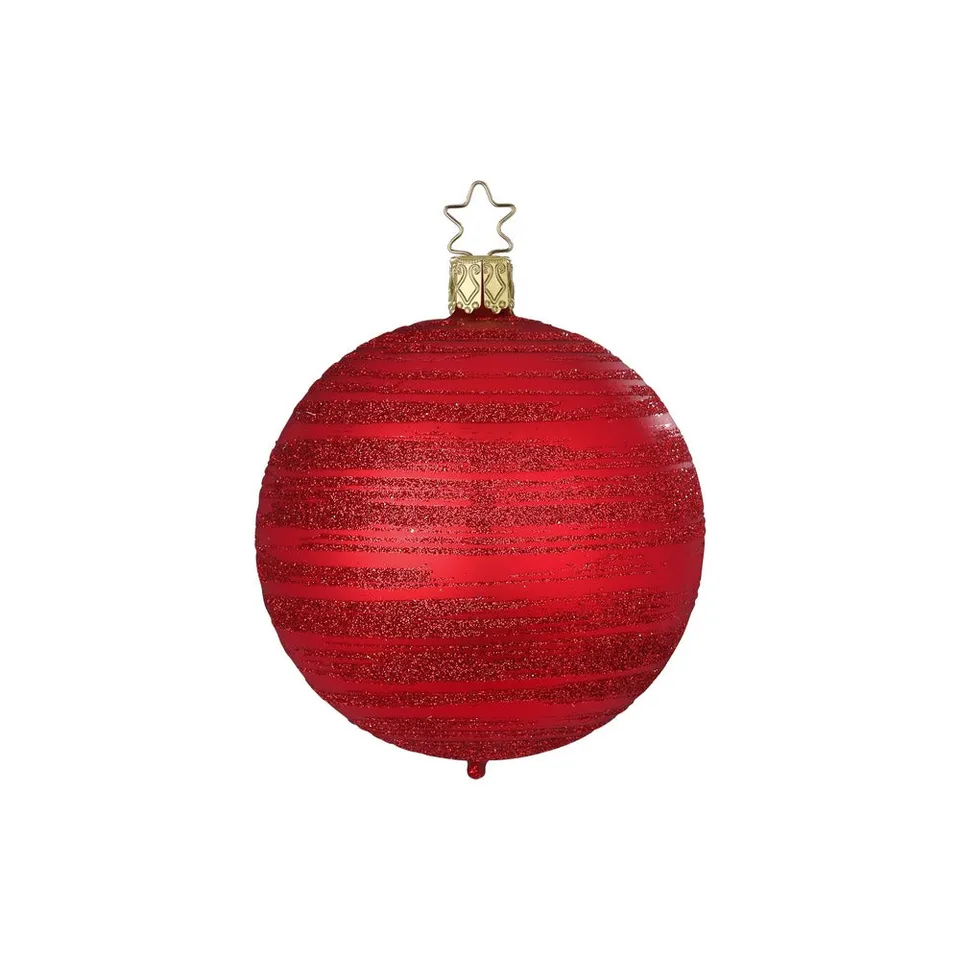 inge-glas-raureif-christbaumkugel-6-cm-rot image 1