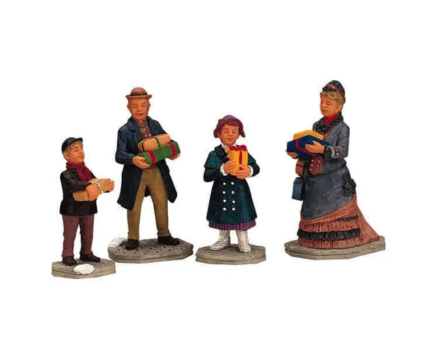 lemax-shopping-family-miniaturfiguren-set-familie image 1