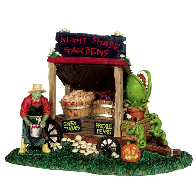 lemax-spooky-town-night-shade-garden-cart-gartenwagen-figur image 1