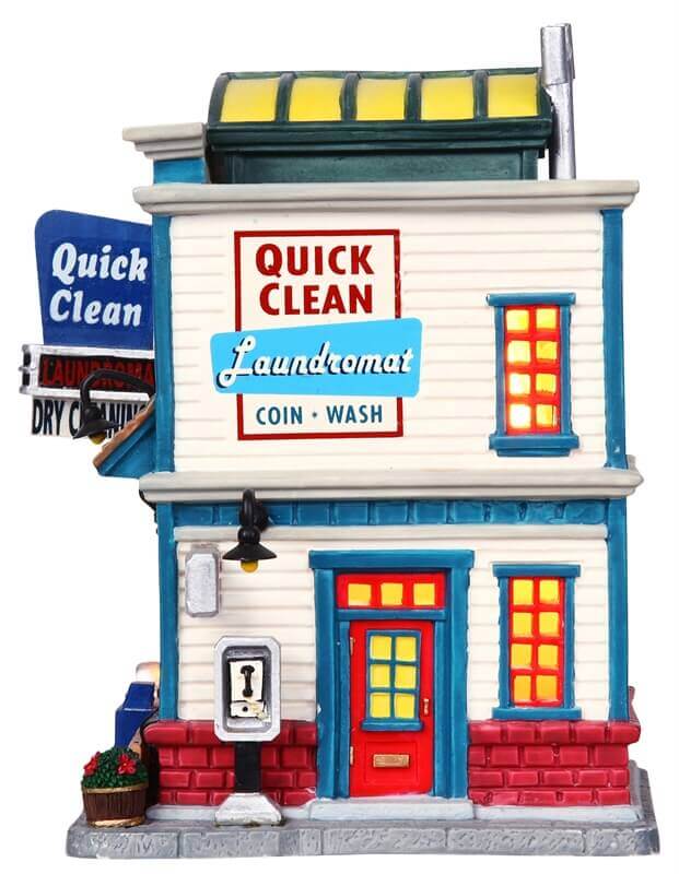 lemax-quick-clean-laundromat-beleuchtetes-miniatur-geb-ude image 2