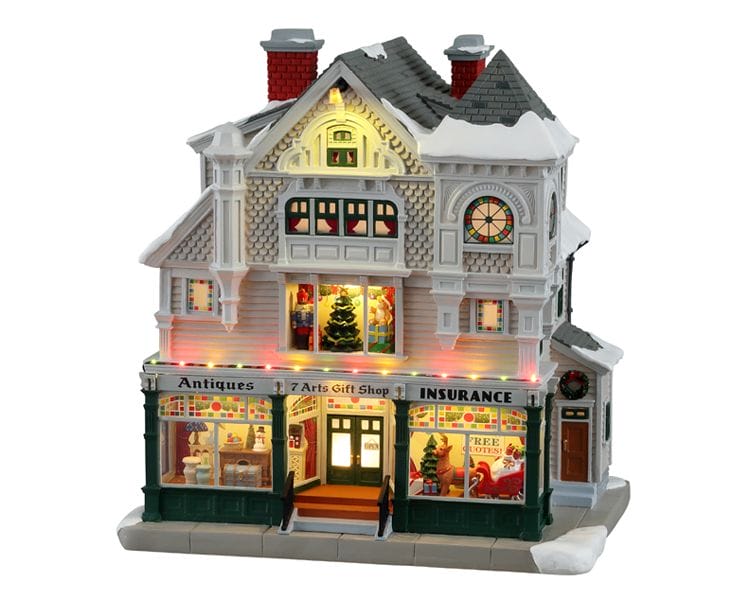 lemax-antique-gift-shop-beleuchtetes-haus-norman-rockwell image 2