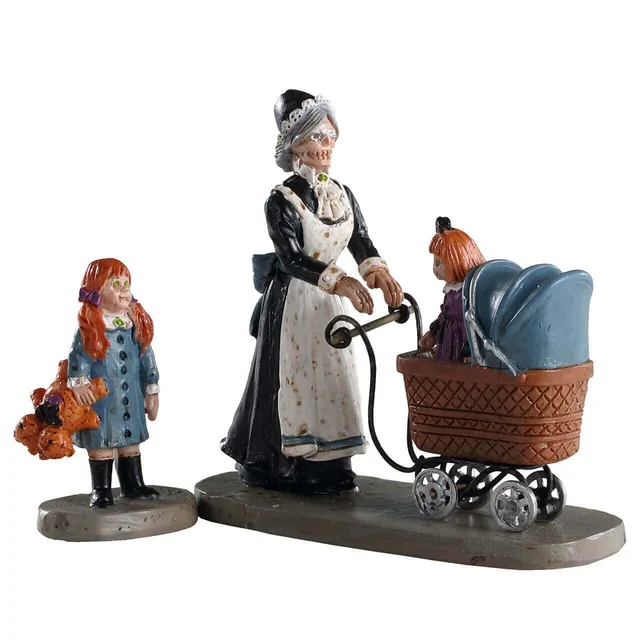 lemax-nursery-stroll-spooky-town-miniatur-figur-grusel-kinderwagen image 1