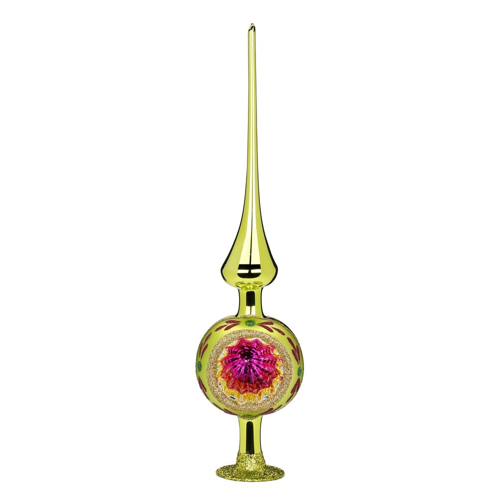 inge-glas-funkelnder-reflex-christbaumspitze-33-cm-fr-hlingsgr-n-glanz image 1