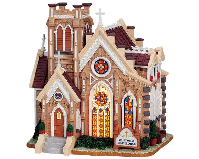 lemax-st-thomas-cathedral-beleuchtete-miniatur-kirche image 1