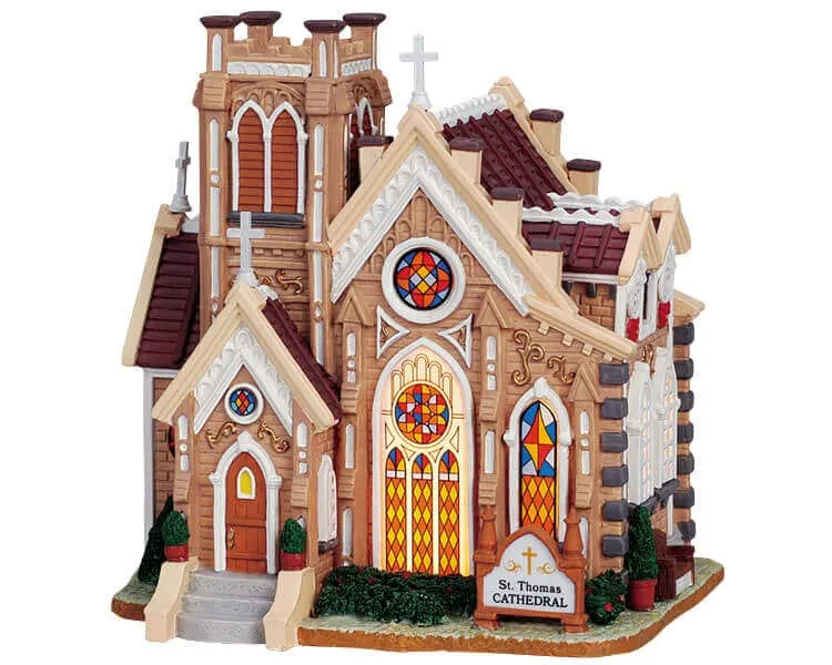 lemax-st-thomas-cathedral-beleuchtete-miniatur-kirche image 1