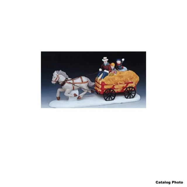 lemax-hay-carriage-ride-miniatur-szene image 1