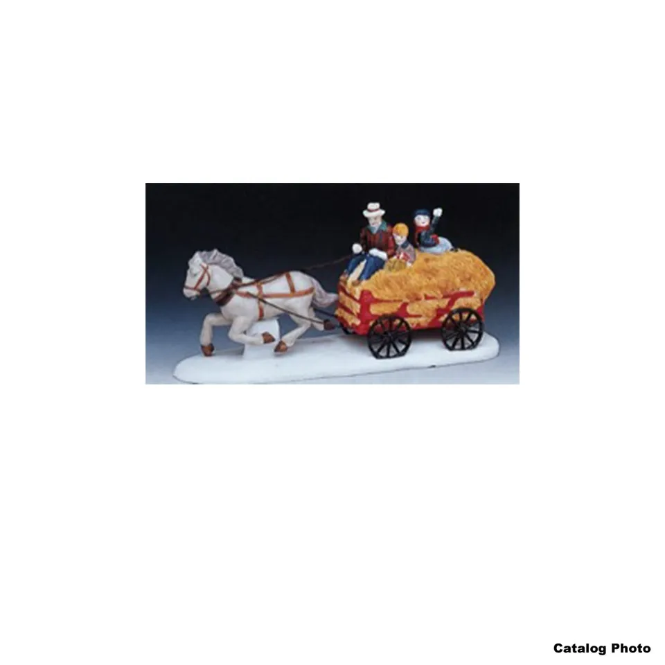 lemax-hay-carriage-ride-miniatur-szene image 1