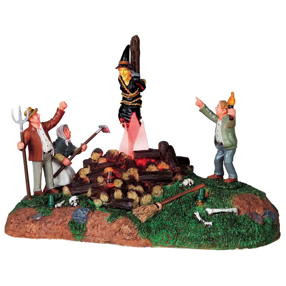 lemax-witch-burning-spooky-town-leucht-miniatur image 1
