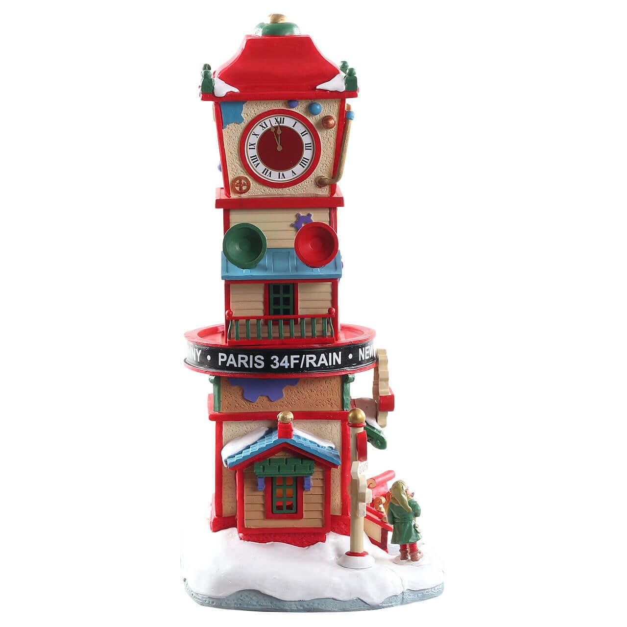 lemax-countdown-clock-tower-weihnachtsdorf-tischdekoration image 3