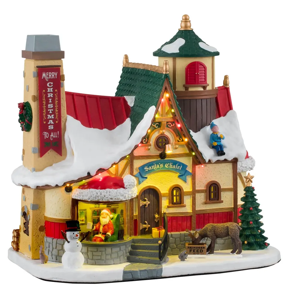 lemax-santa-s-chalet-beleuchtetes-geb-ude-santa-s-wonderland image 1