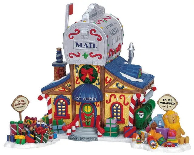 lemax-santa-s-post-office-beleuchtetes-weihnachtshaus image 1