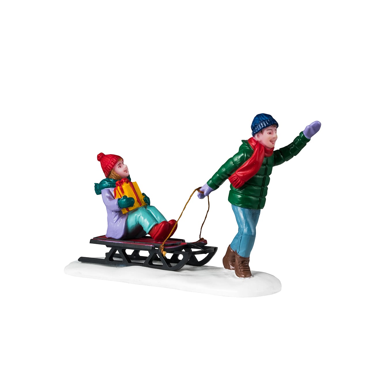 lemax-christmas-eve-visit-schlitten-figuren image 1