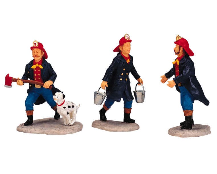 lemax-bucket-brigade-miniatur-feuerwehrzug-f-r-weihnachtsd-rfer image 1