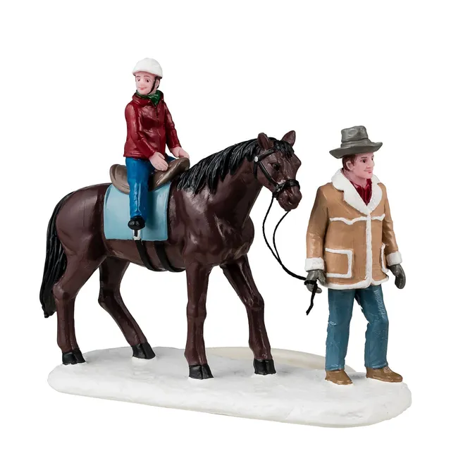 lemax-happy-trails-vail-village-miniaturfigur-pferde-paar image 1