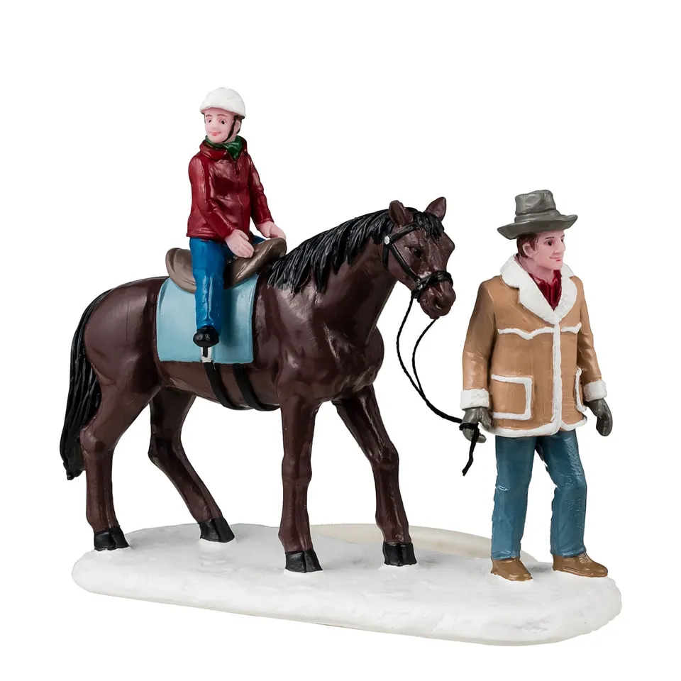 lemax-happy-trails-vail-village-miniaturfigur-pferde-paar image 1