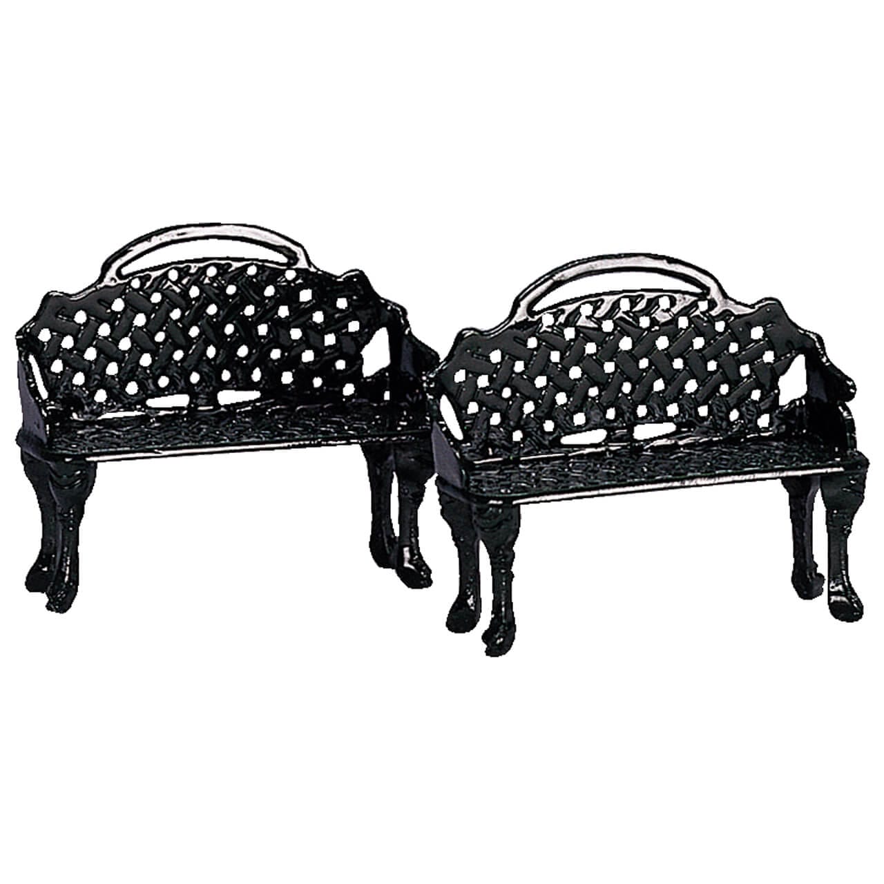 lemax-patio-bench-set-of-2-miniatur-gartenbank-2er-set image 1
