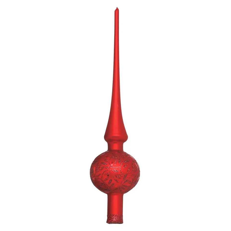 inge-glas-freudentanz-baumspitze-30-cm-rot-matt-7-cm image 1