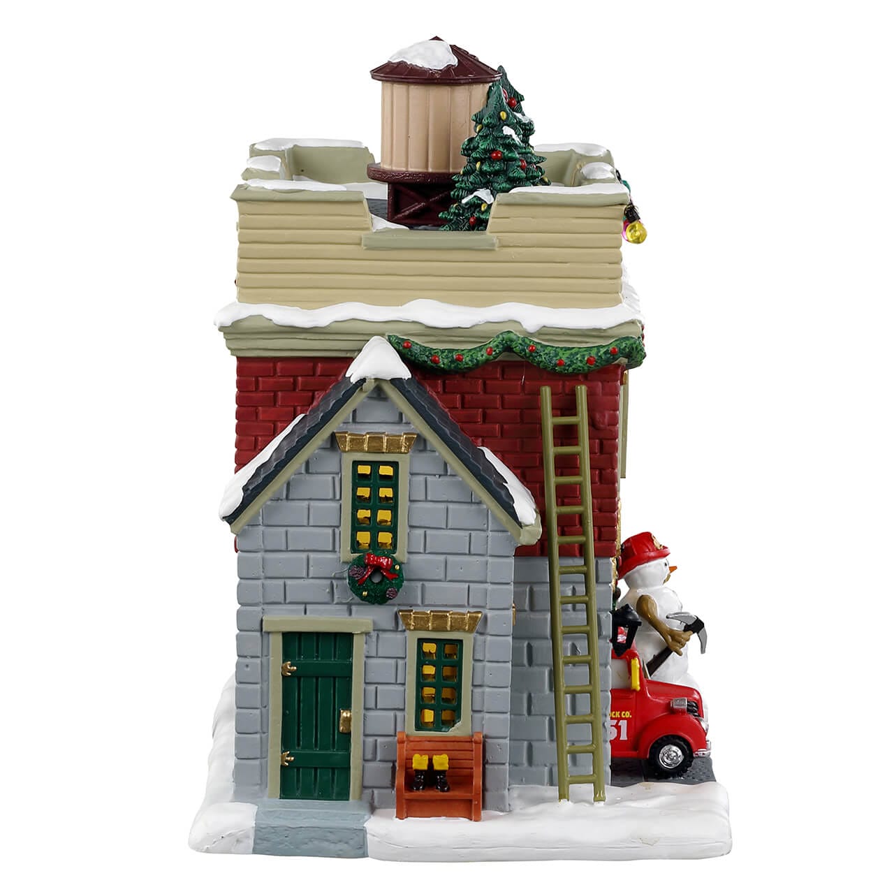 lemax-casey-st-firehouse-51-weihnachtsdorf-feuerwehrhaus image 2